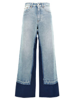 Light Blue Contrast insert jeans 1