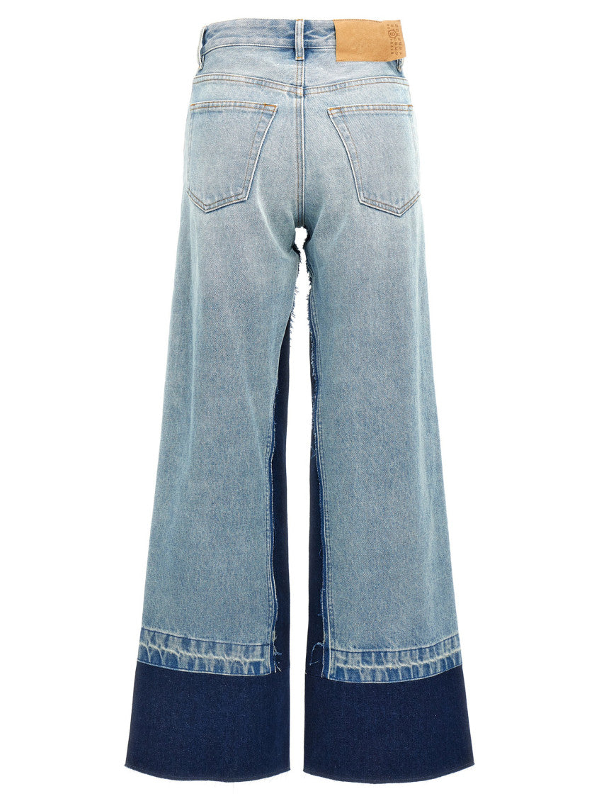 Light Blue Contrast insert jeans 2
