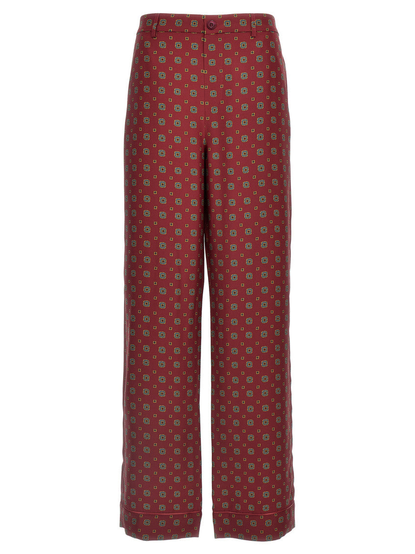 Maroon Patterned pants 1