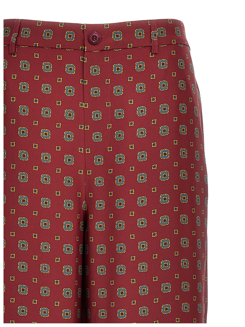 Maroon Patterned pants 3