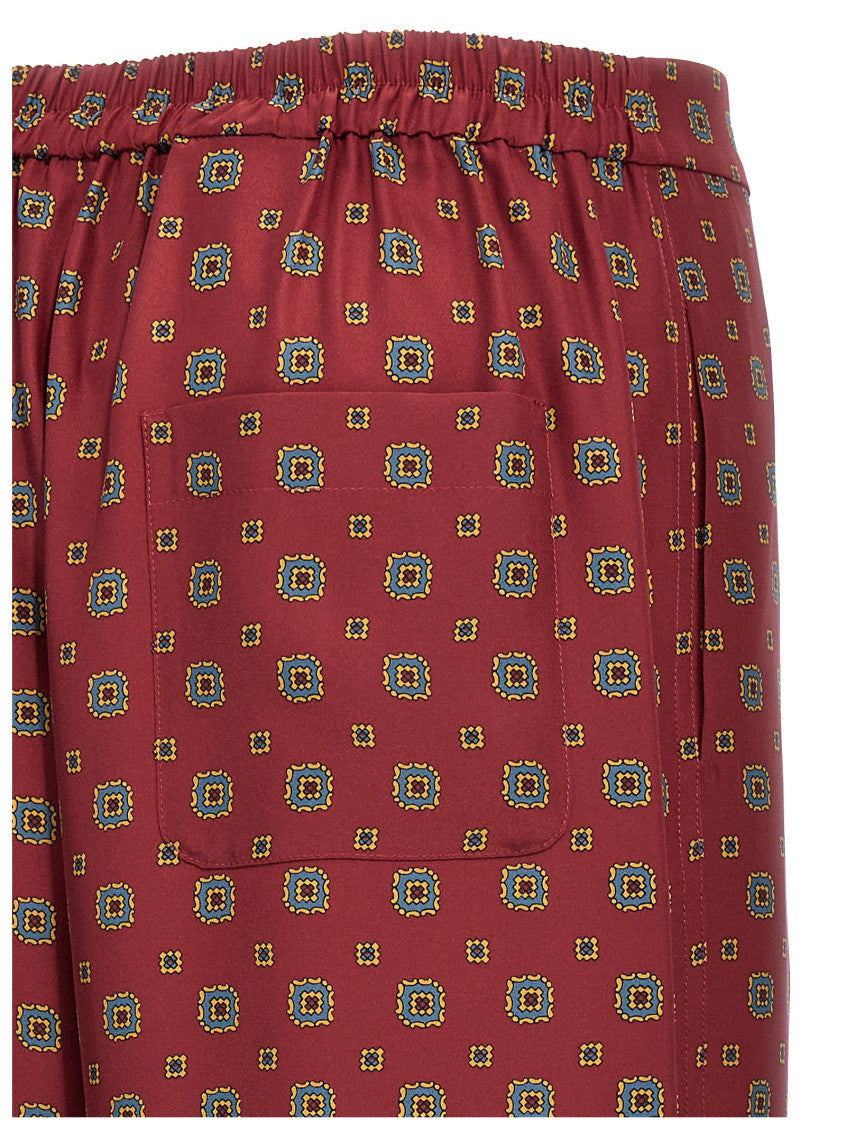 Maroon Patterned pants 4