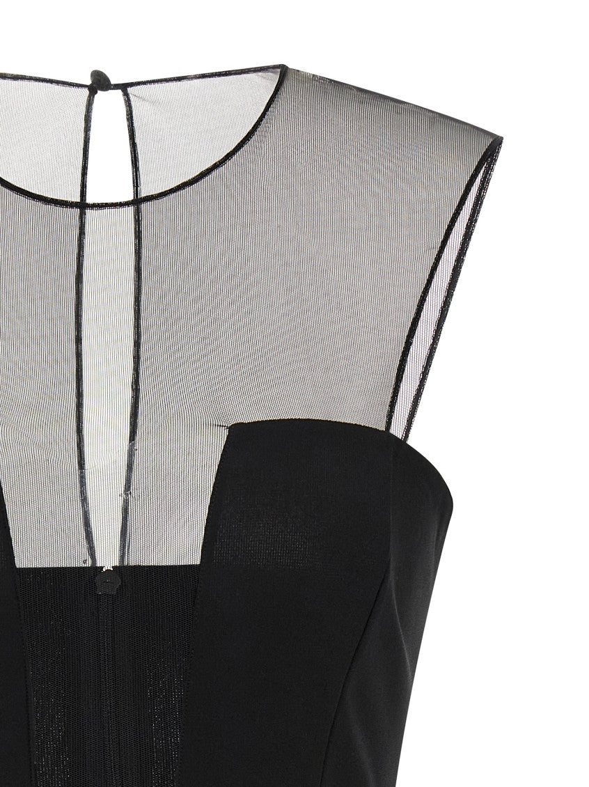 Black Tulle insert dress 3