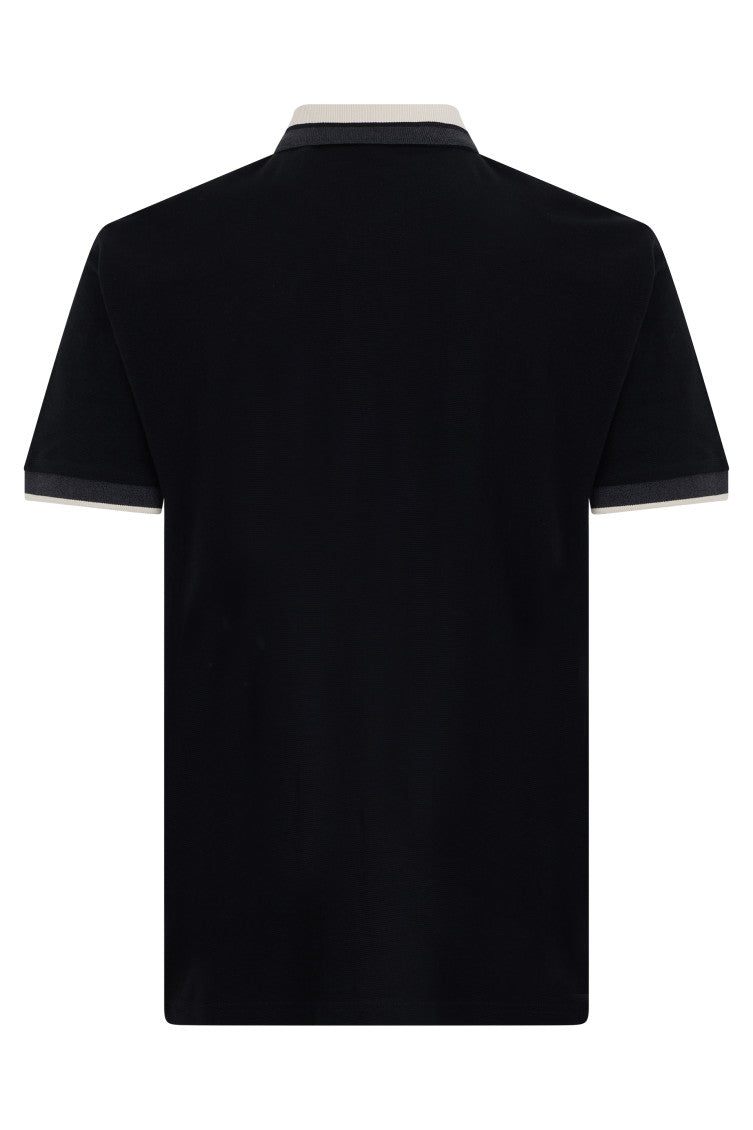Black Shirt Collar Logo Polo 2
