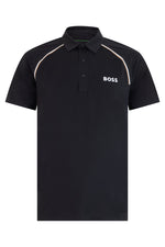 Black Shirt Collar Logo Polo 1