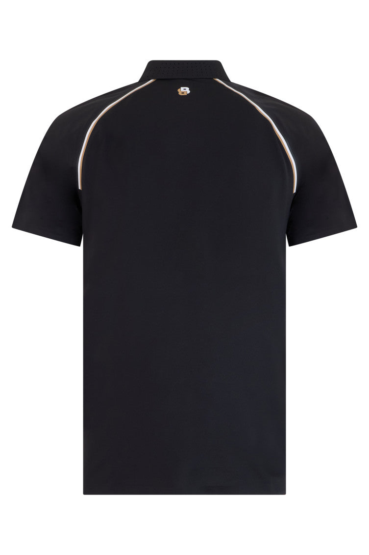 Black Shirt Collar Logo Polo 2