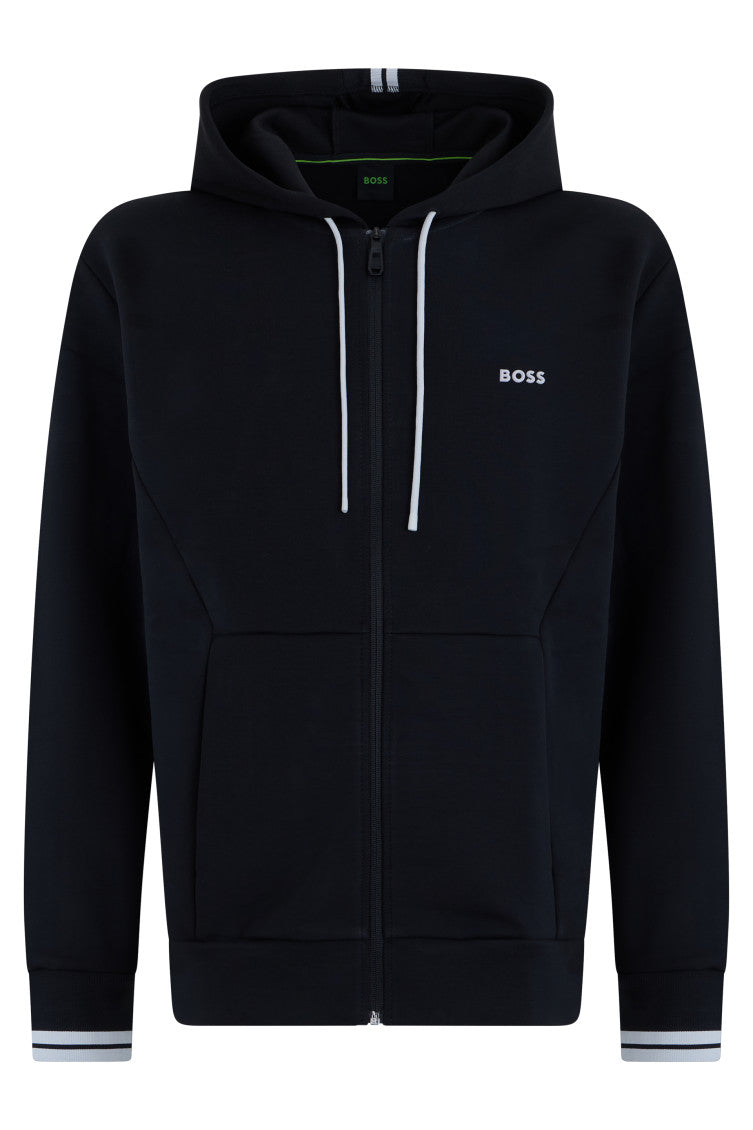 Black Regular Zip Up Hoodie 1