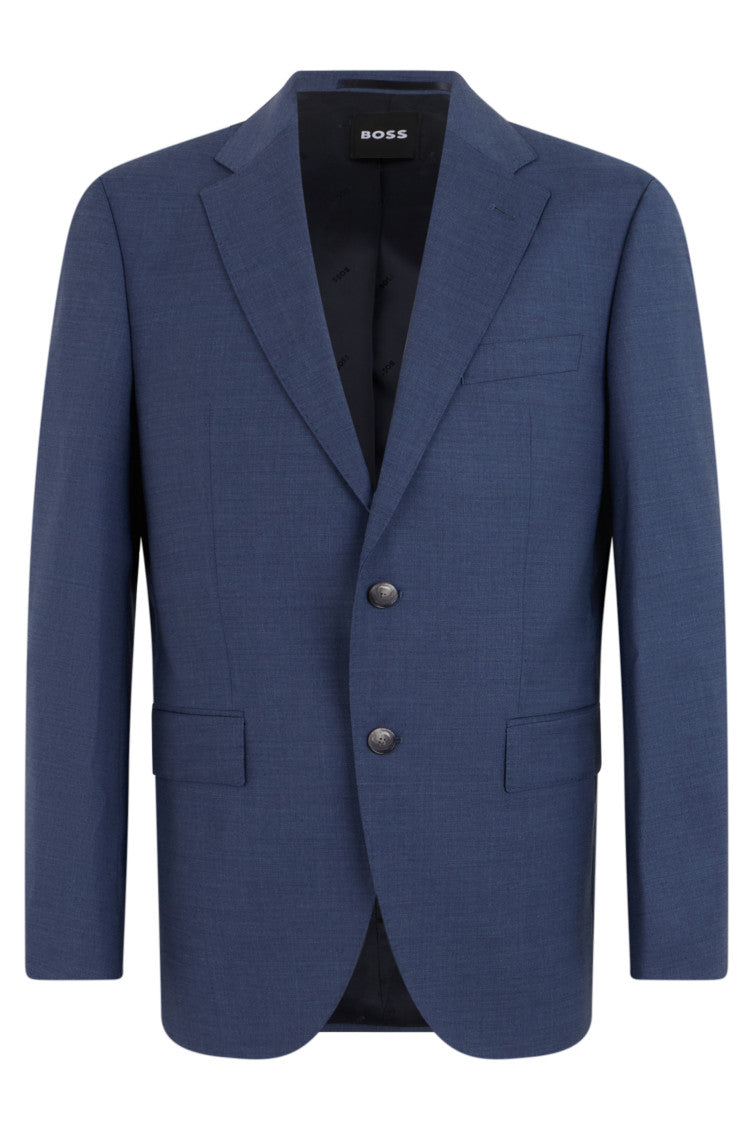 Blue Single Breasted Blazer 1