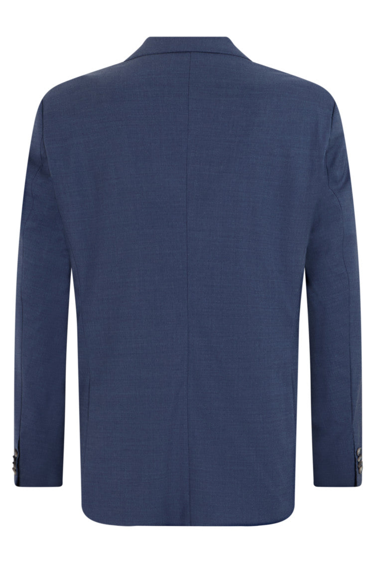 Blue Single Breasted Blazer 2