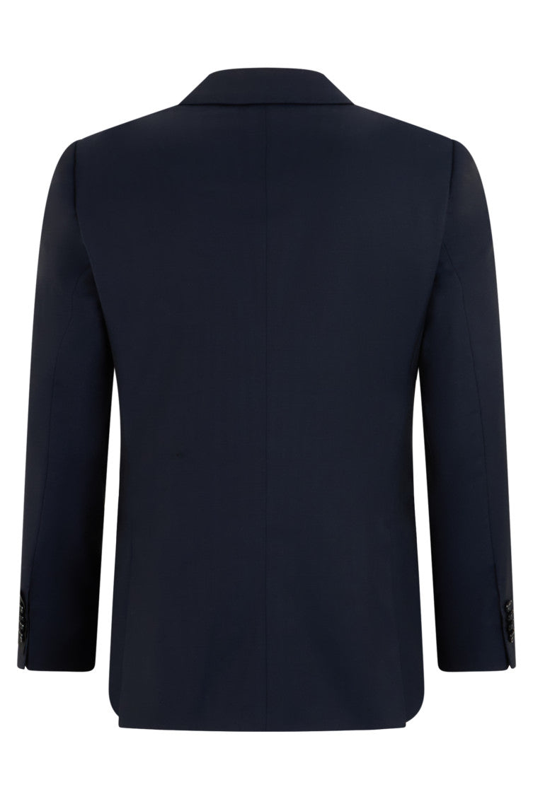 Dark Navy Notched Lapel Blazer 2