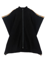 Girls Black Zipper Cape 1