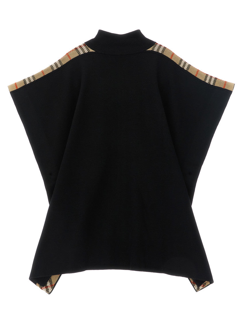 Girls Black Zipper Cape 2