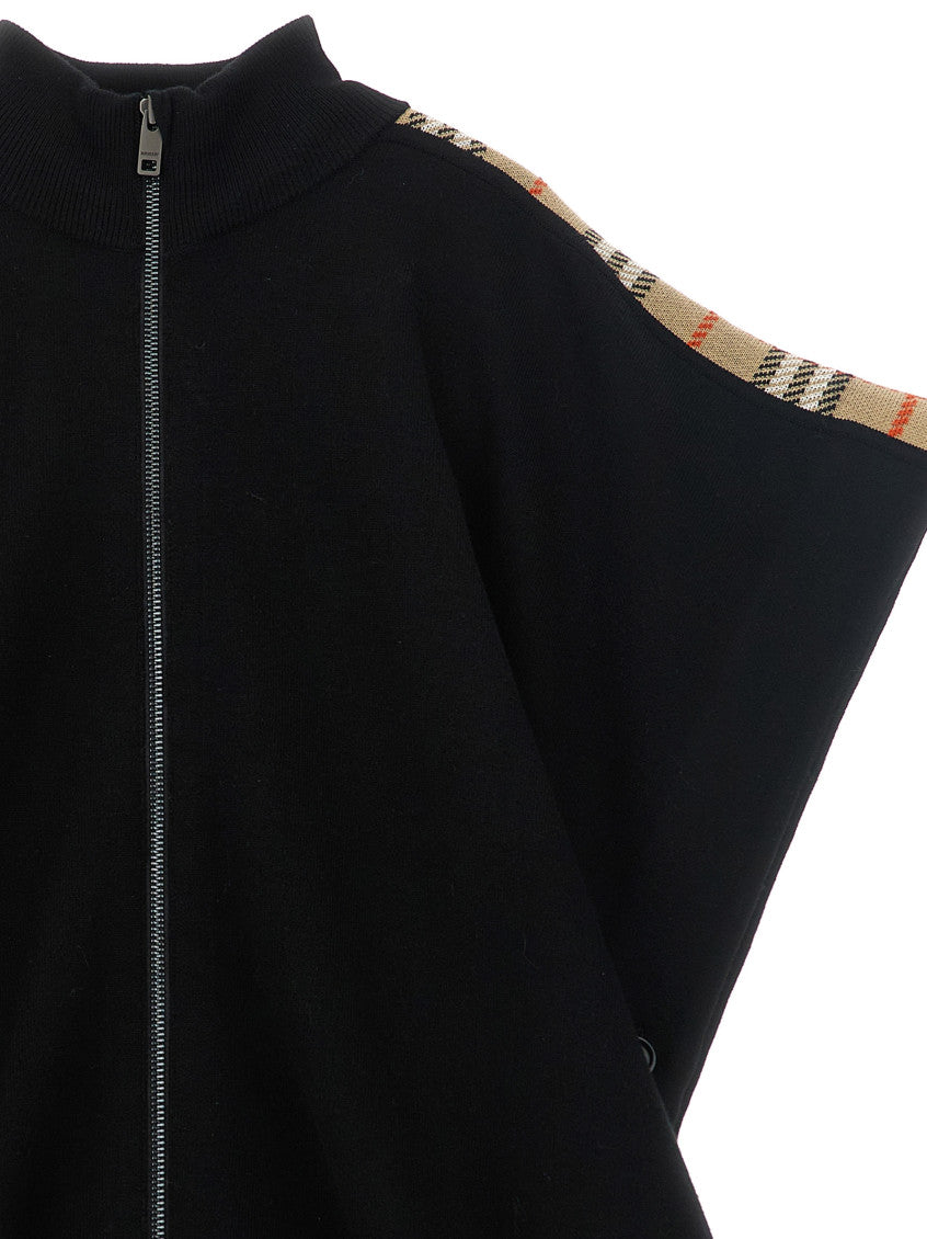 Girls Black Zipper Cape 3