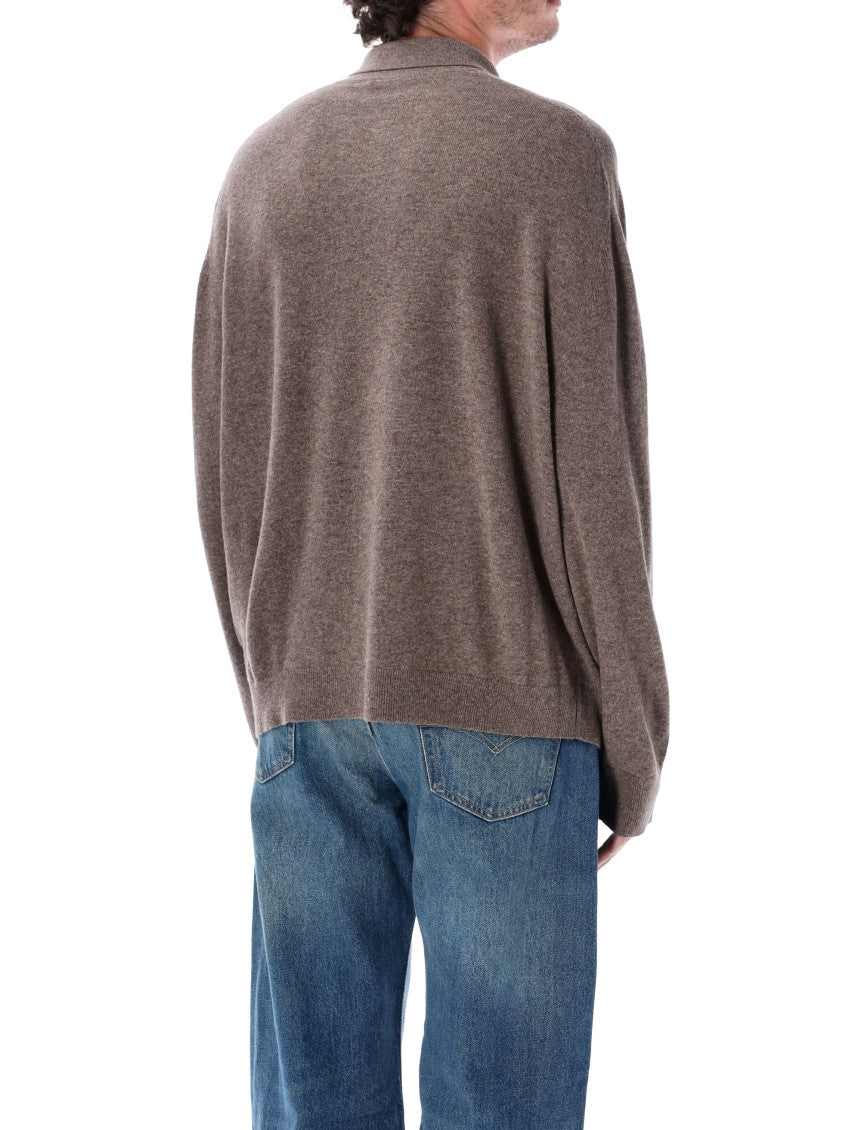 Brown Logo Polo Sweater 2