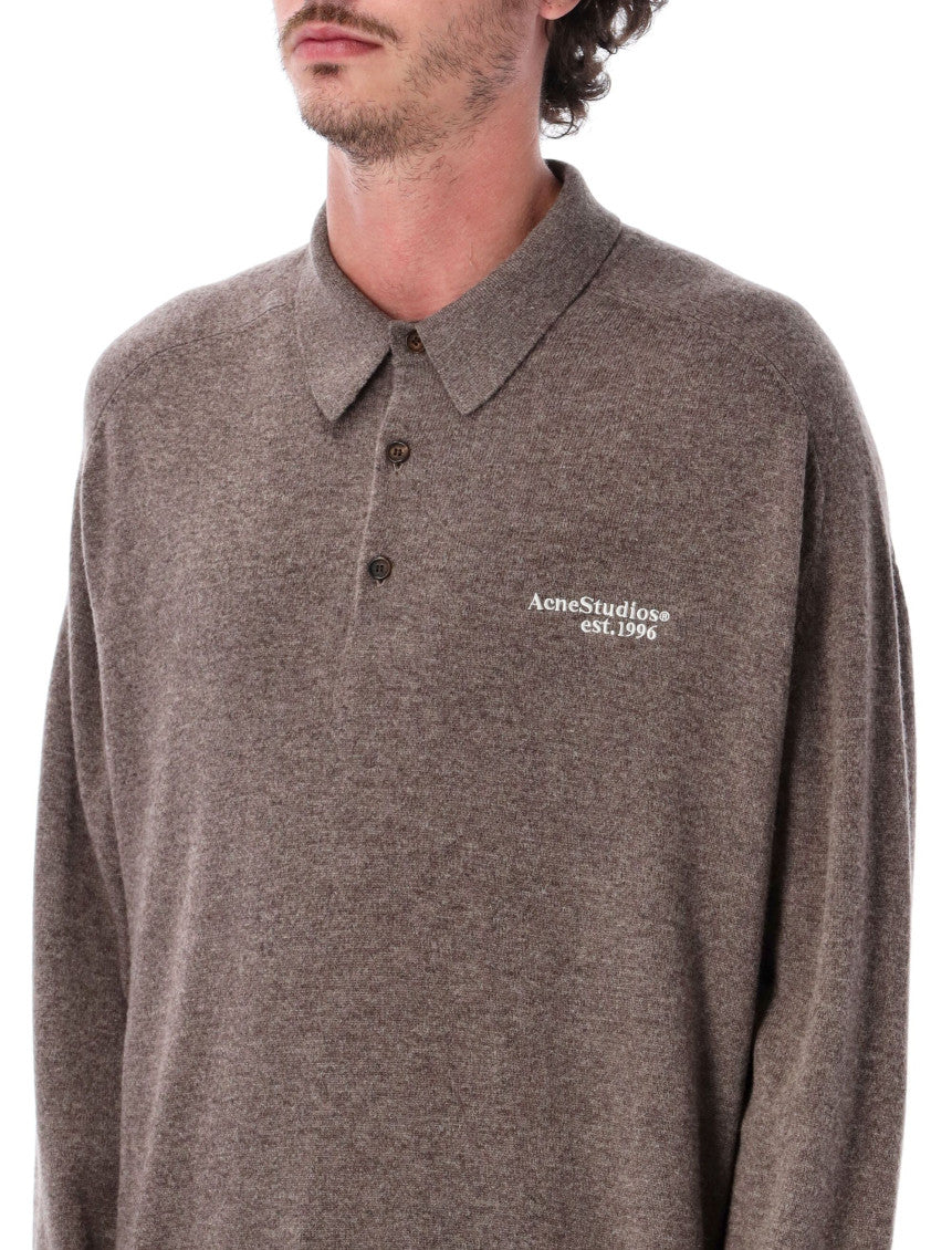 Brown Logo Polo Sweater 3