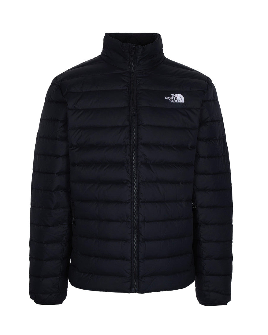 Black Quilted Mock Collar Jacket 1