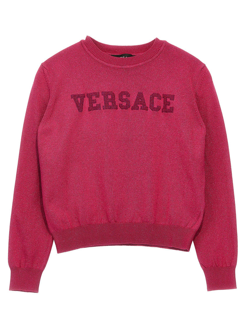 Girls Fuchsia Logo Sweater 1
