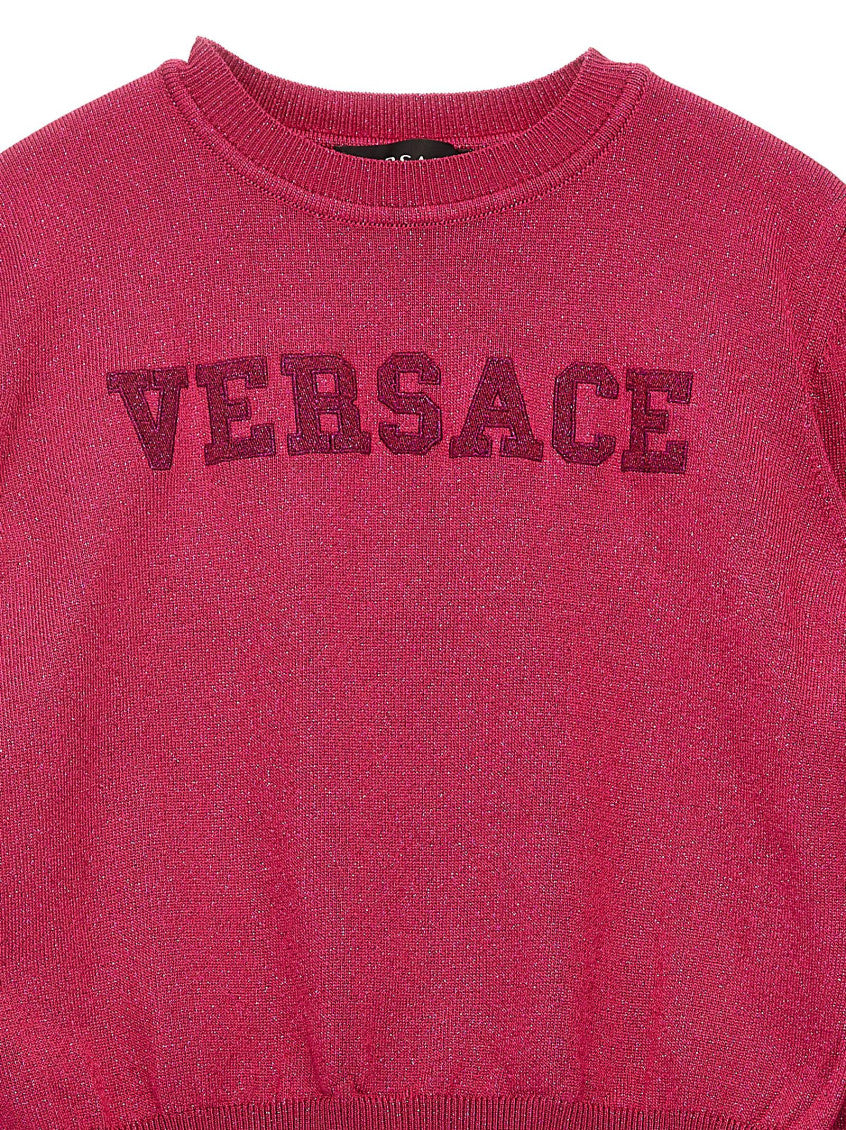 Girls Fuchsia Logo Sweater 3