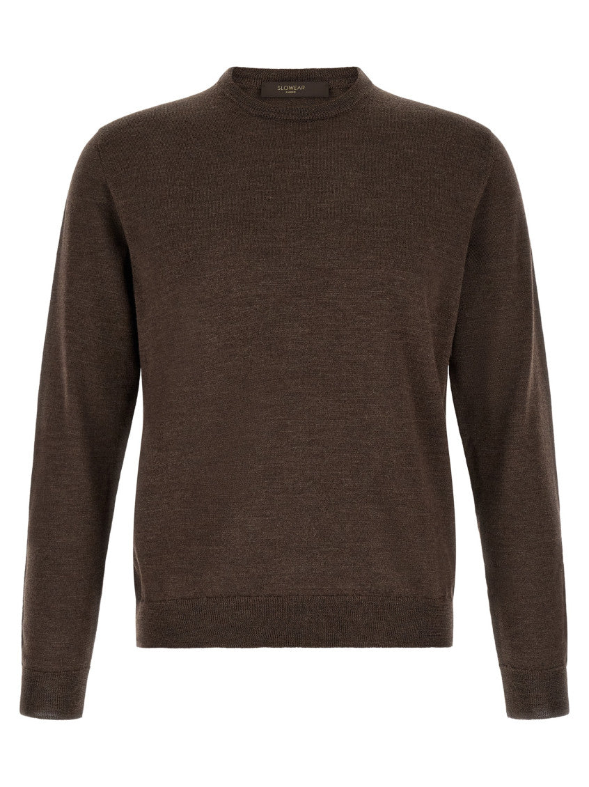 Brown Crew Neck Sweater 1