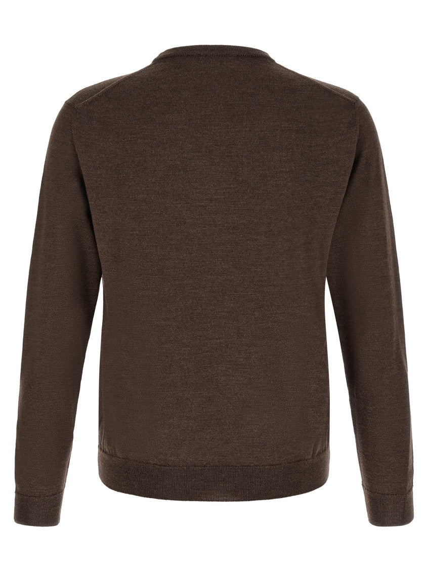 Brown Crew Neck Sweater 2