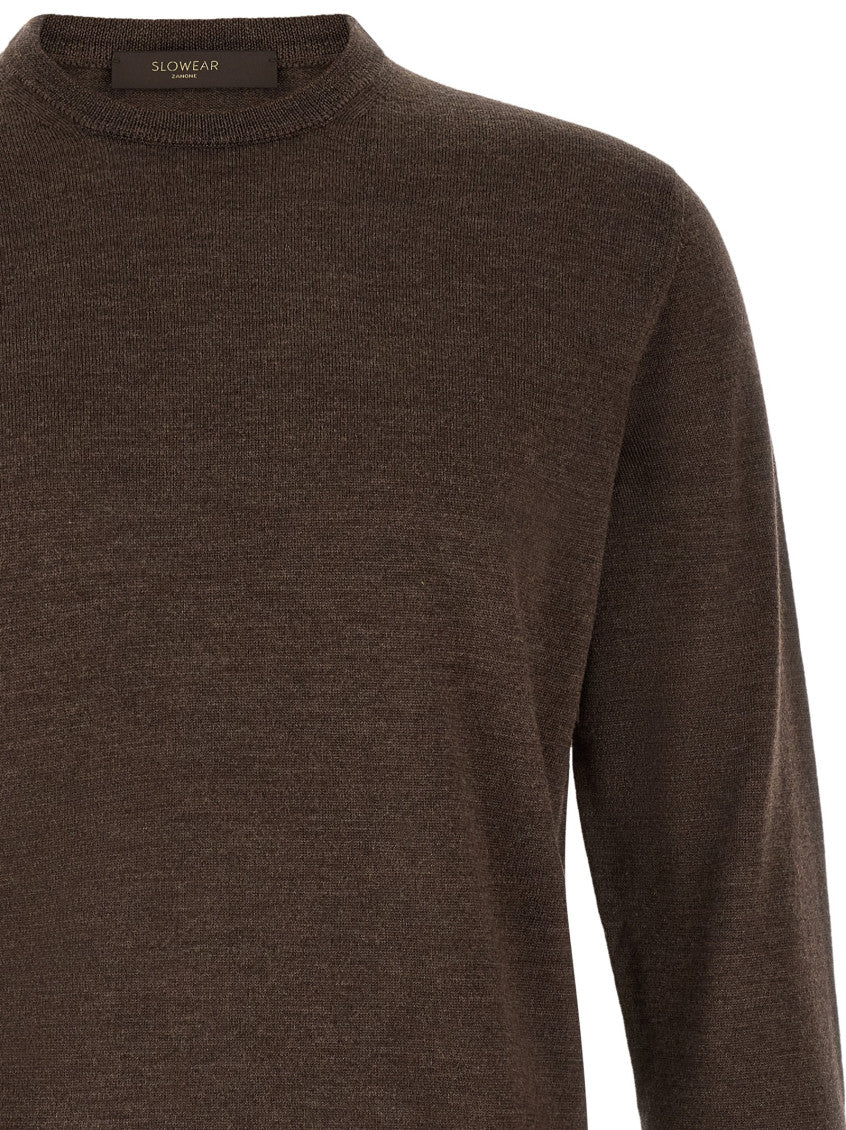 Brown Crew Neck Sweater 3