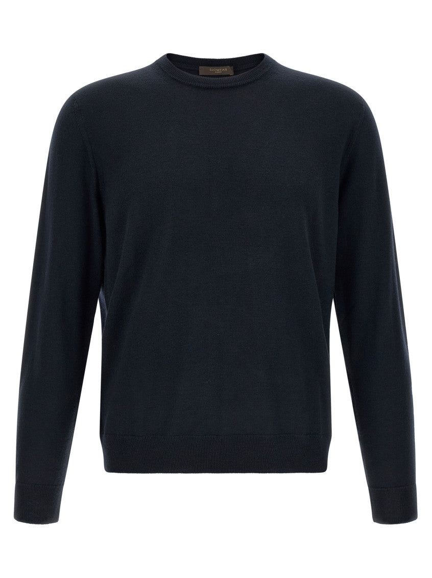 Dark Blue Crew Neck Sweater 1
