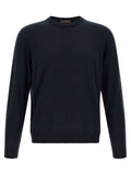 Dark Blue Crew Neck Sweater 1