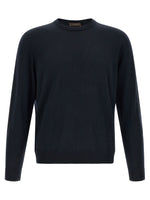 Dark Blue Crew Neck Sweater 1