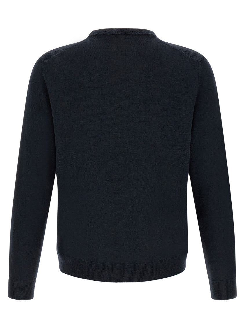Dark Blue Crew Neck Sweater 2