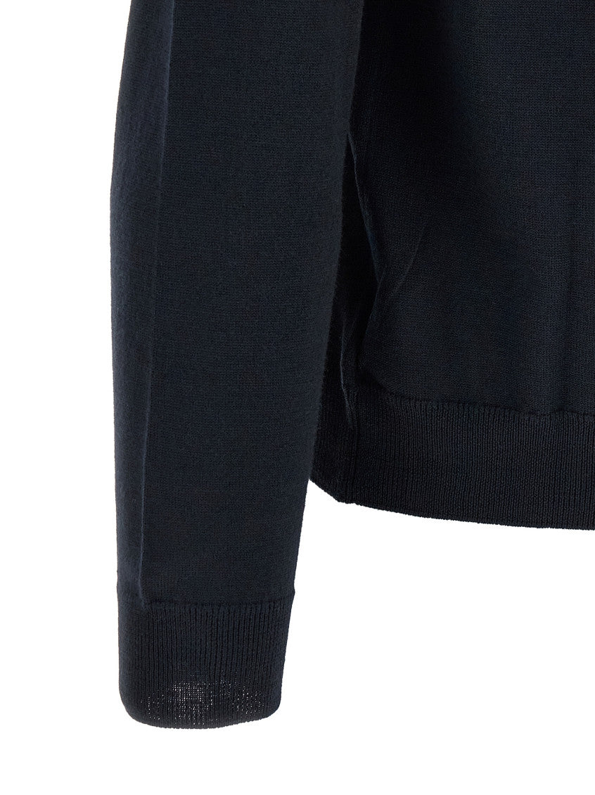 Dark Blue Crew Neck Sweater 4