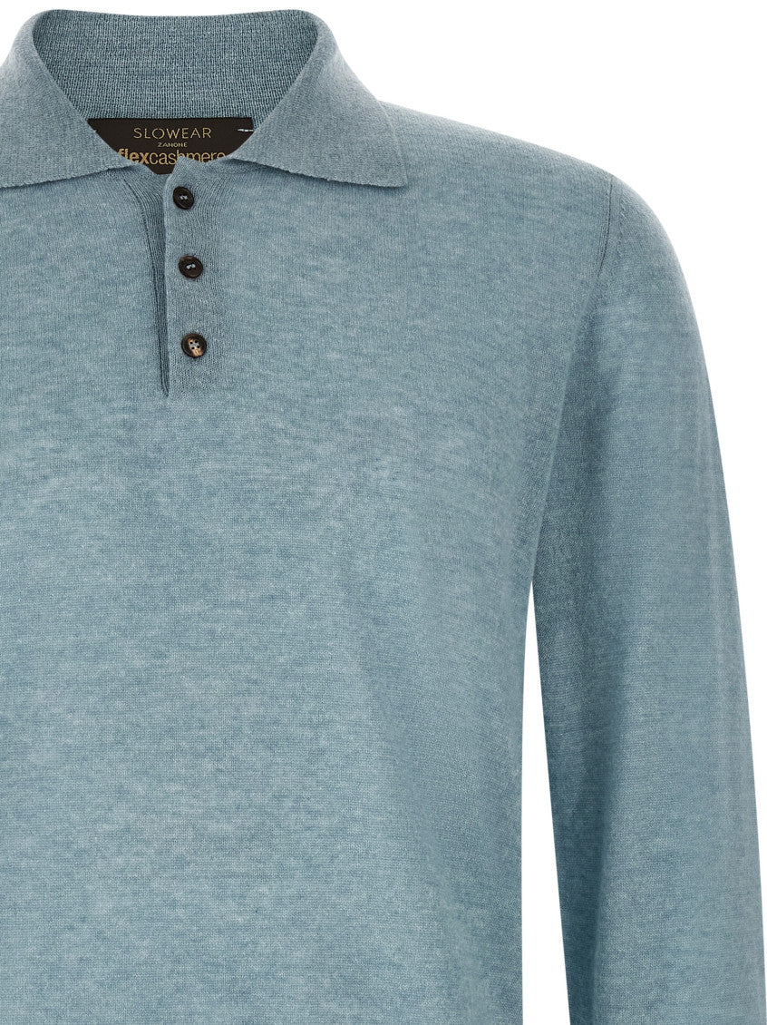 Light Blue Polo Sweater 3