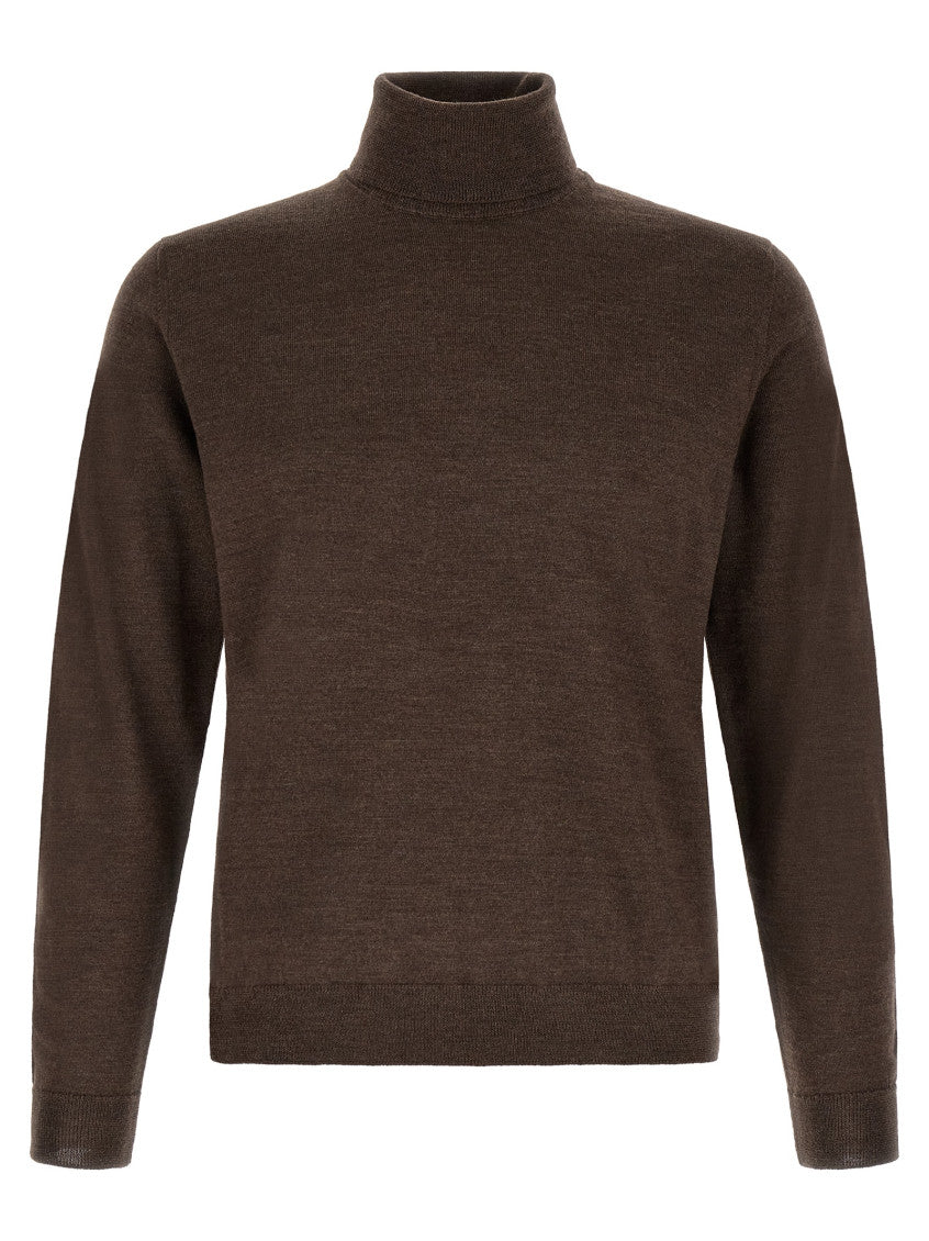Dark Brown Turtle Neck Sweater 1