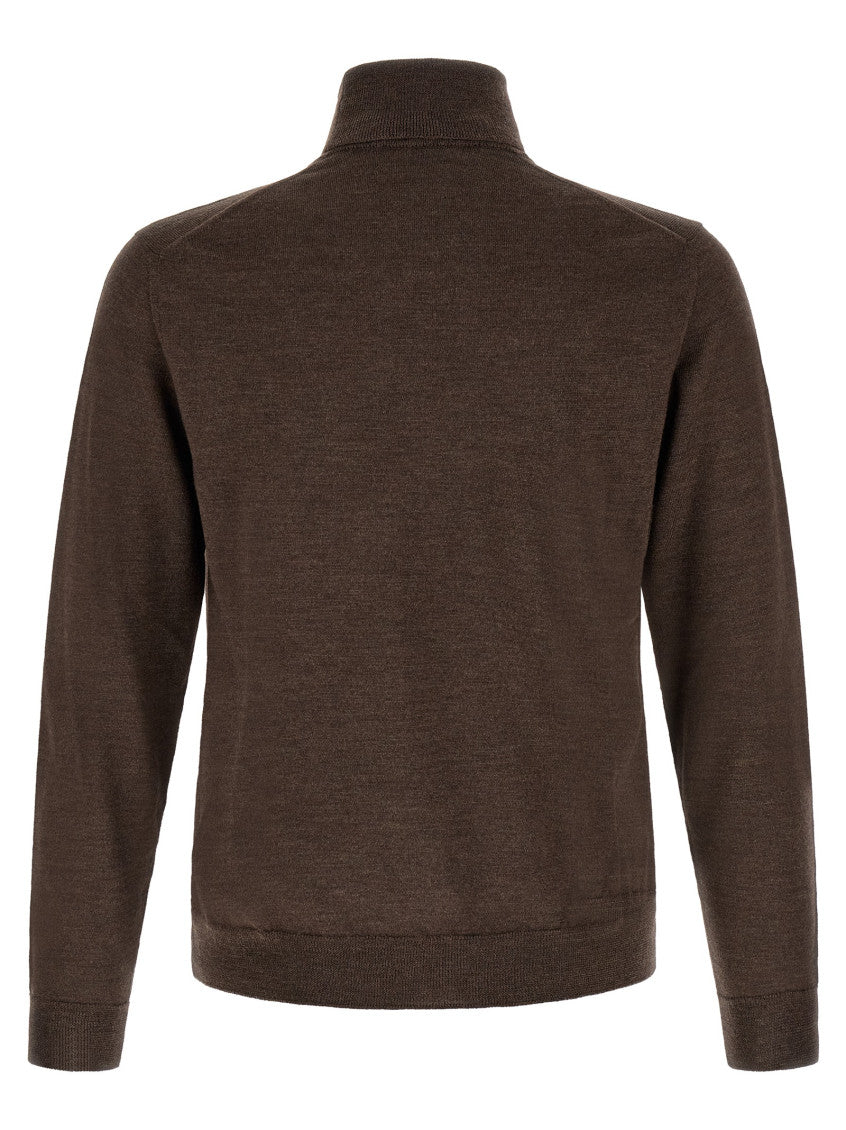 Dark Brown Turtle Neck Sweater 2