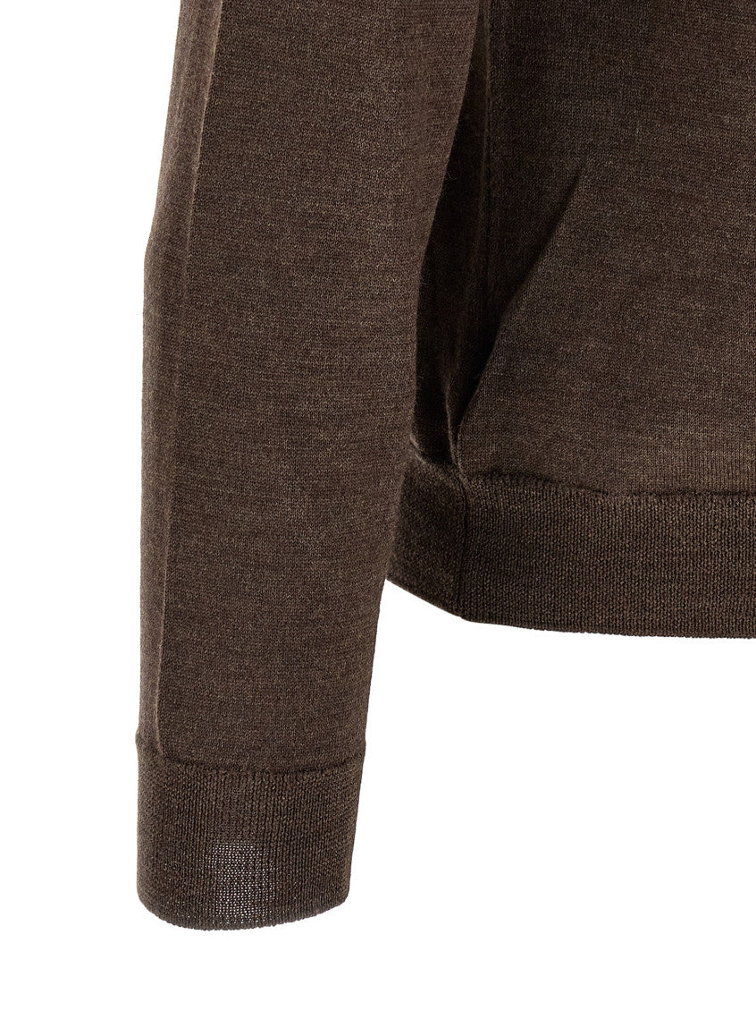 Dark Brown Turtle Neck Sweater 4