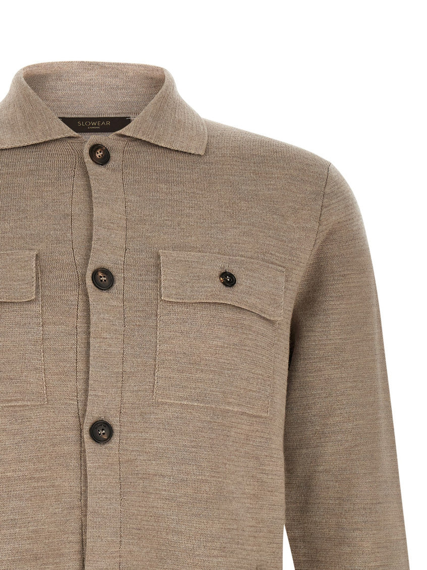 Beige Button-Up Cardigan 3