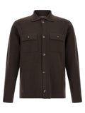 Dark Brown Button-Up Cardigan 1