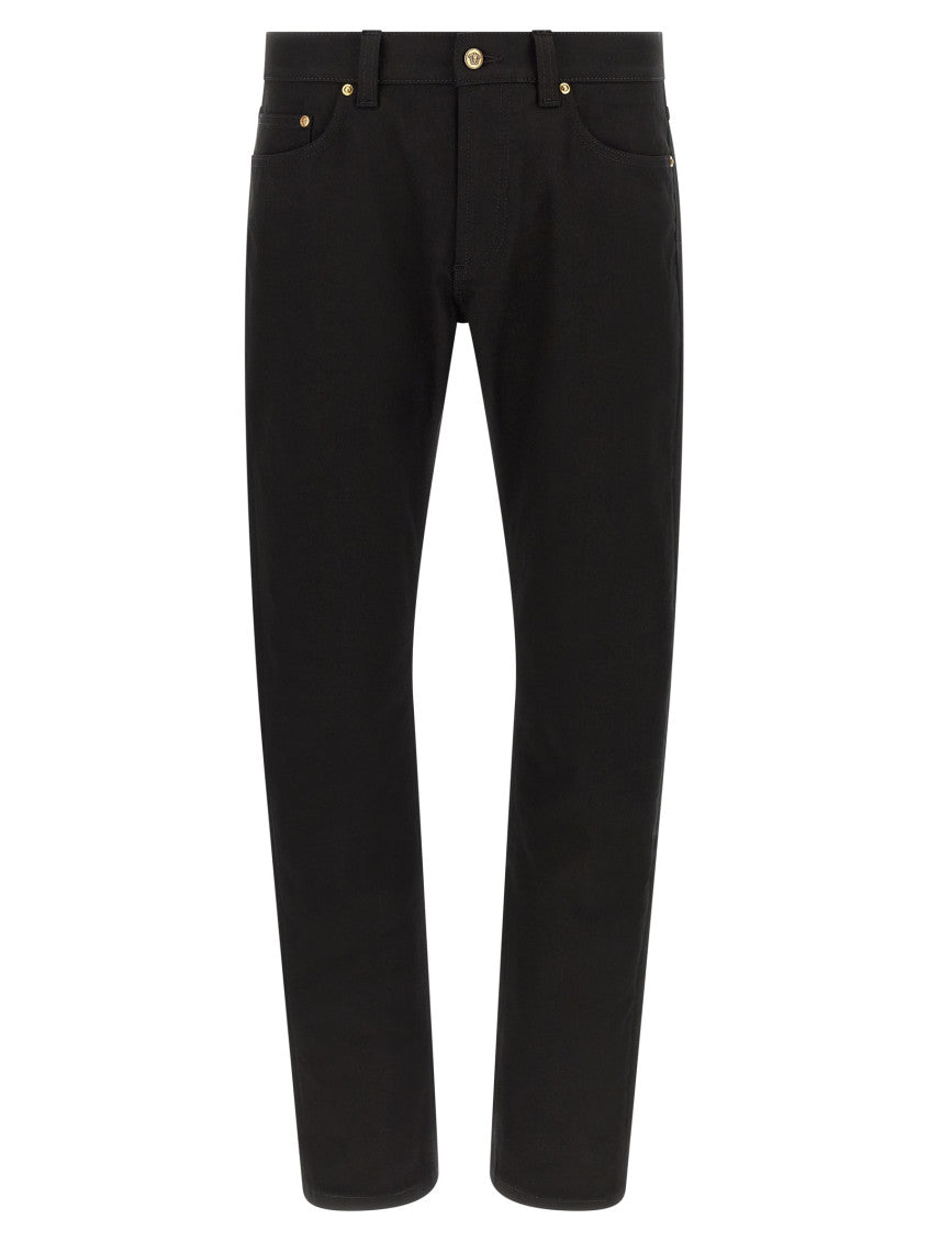 Black Slim Mid Rise Jeans 1