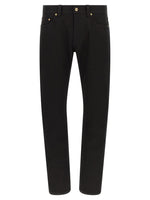 Black Slim Mid Rise Jeans 1