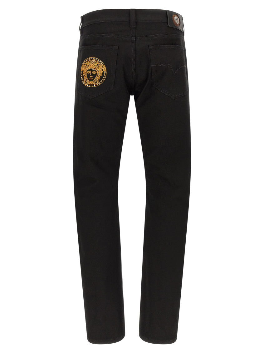 Black Slim Mid Rise Jeans 2