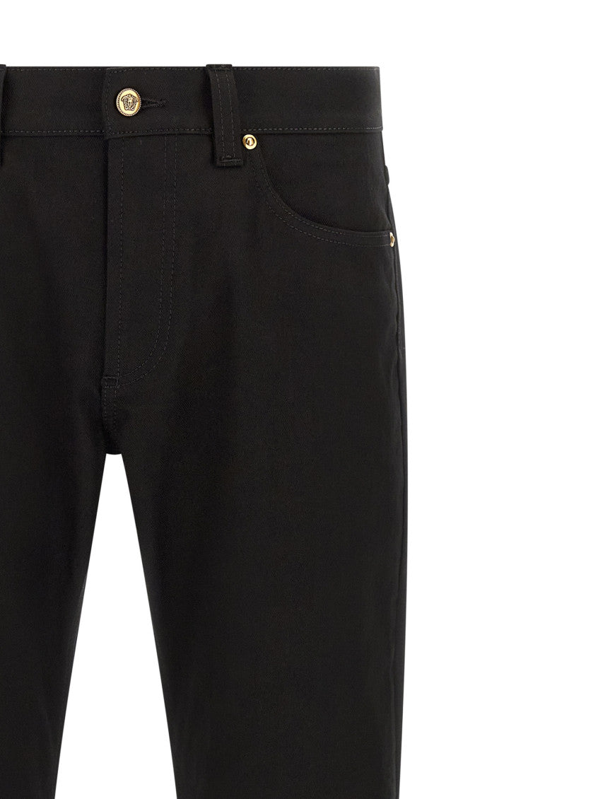 Black Slim Mid Rise Jeans 3