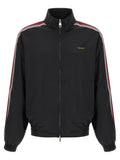 Black Logo Mock Collar Jacket 1
