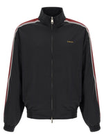 Black Logo Mock Collar Jacket 1