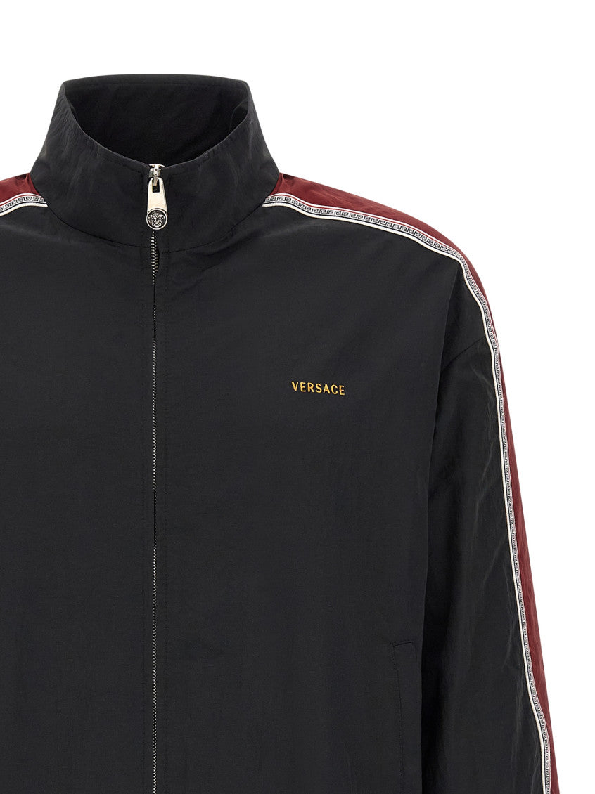 Black Logo Mock Collar Jacket 3