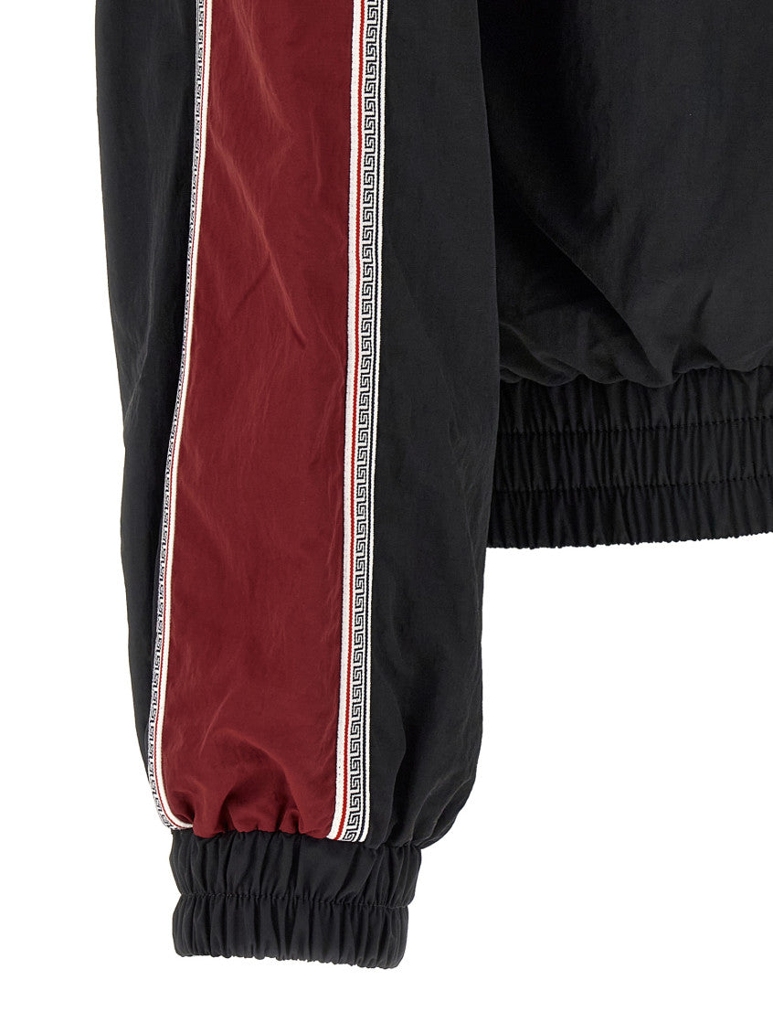 Black Logo Mock Collar Jacket 4