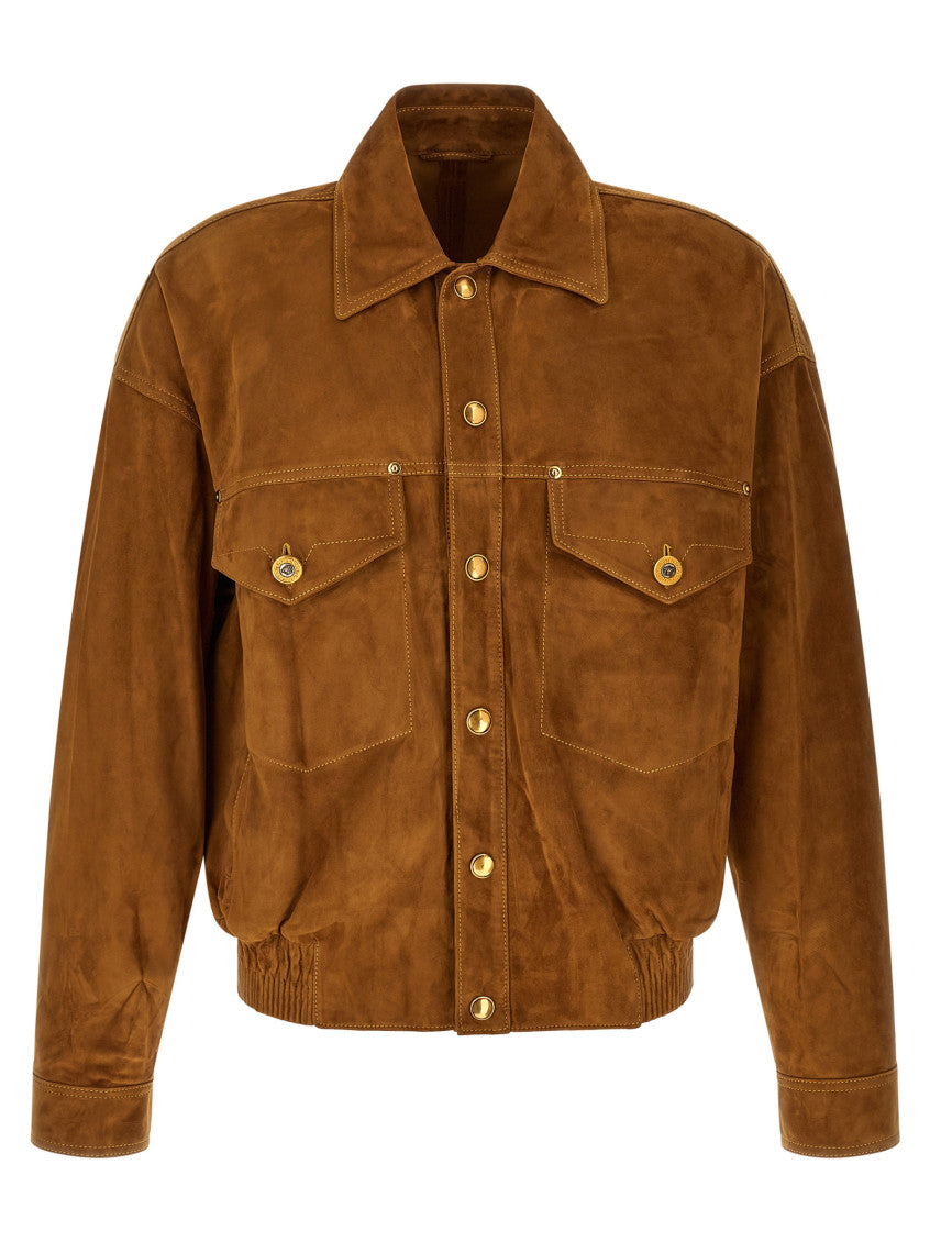 Brown Relaxed Solid Jacket 1
