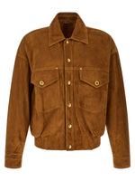 Brown Relaxed Solid Jacket 1