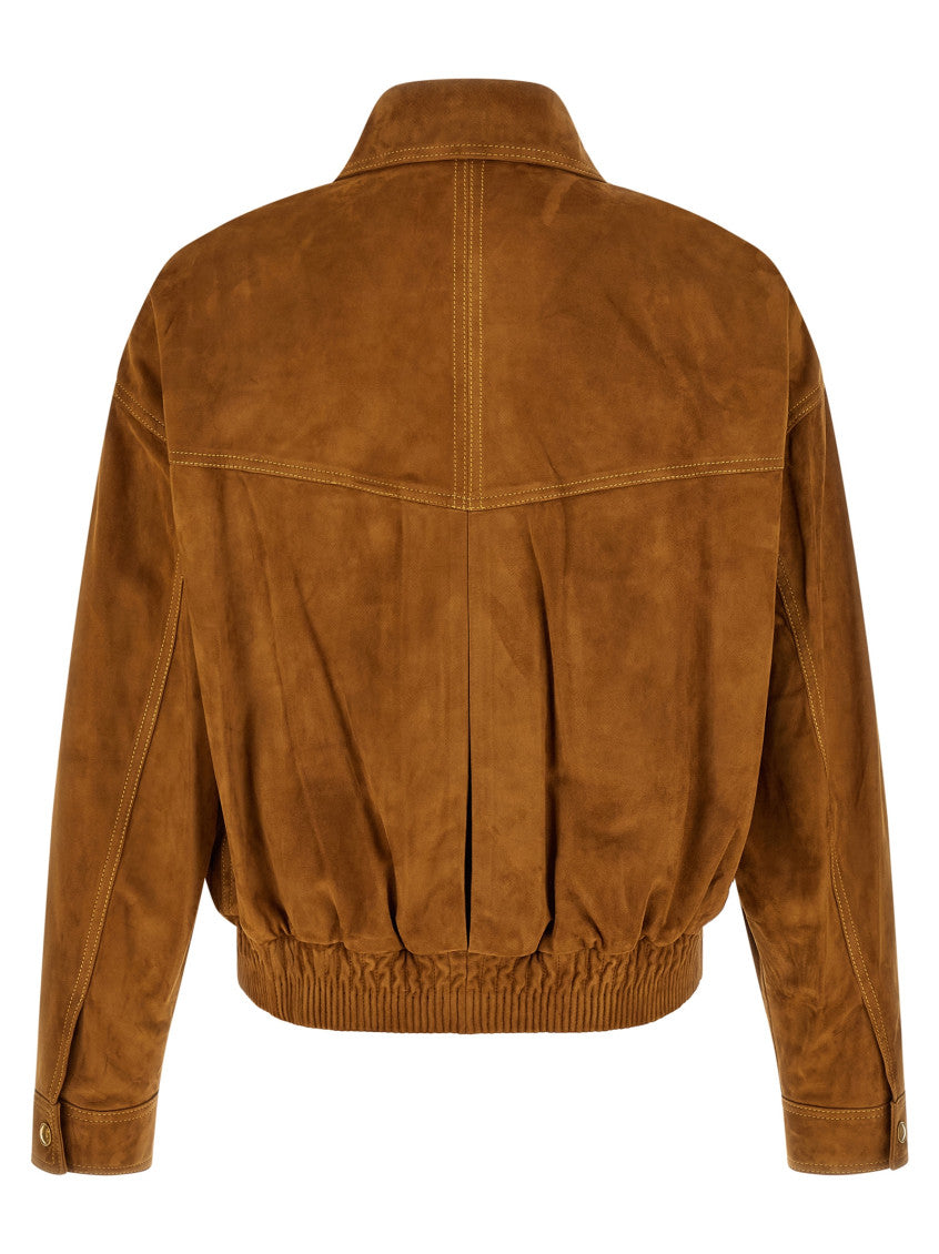 Brown Relaxed Solid Jacket 2