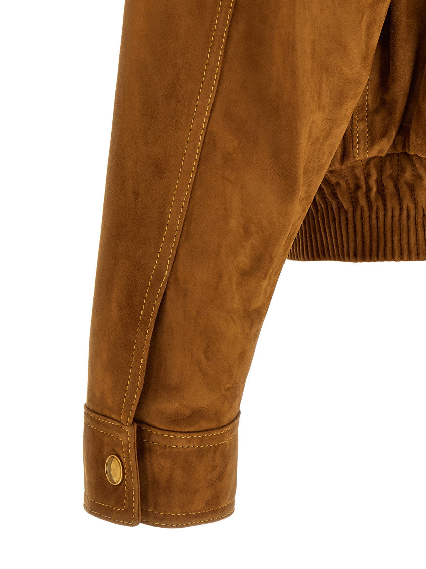 Brown Relaxed Solid Jacket 4