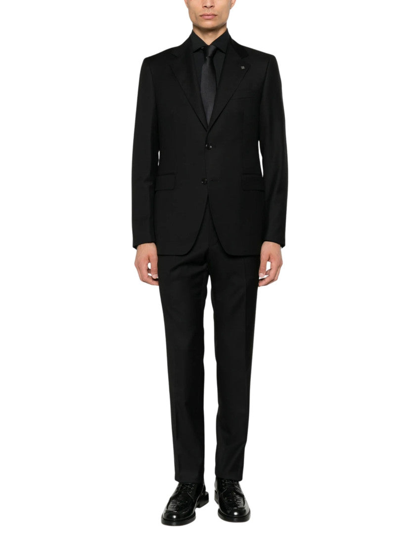 Black Notched Lapel Suit 2