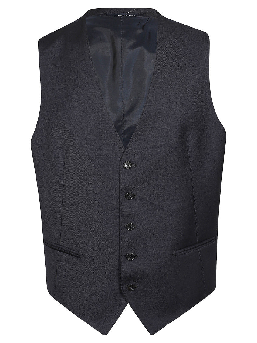 Navy Blue Notched Lapel Suit 3