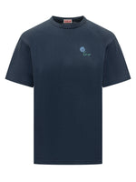 Blue Crew Neck Logo T-Shirt 1